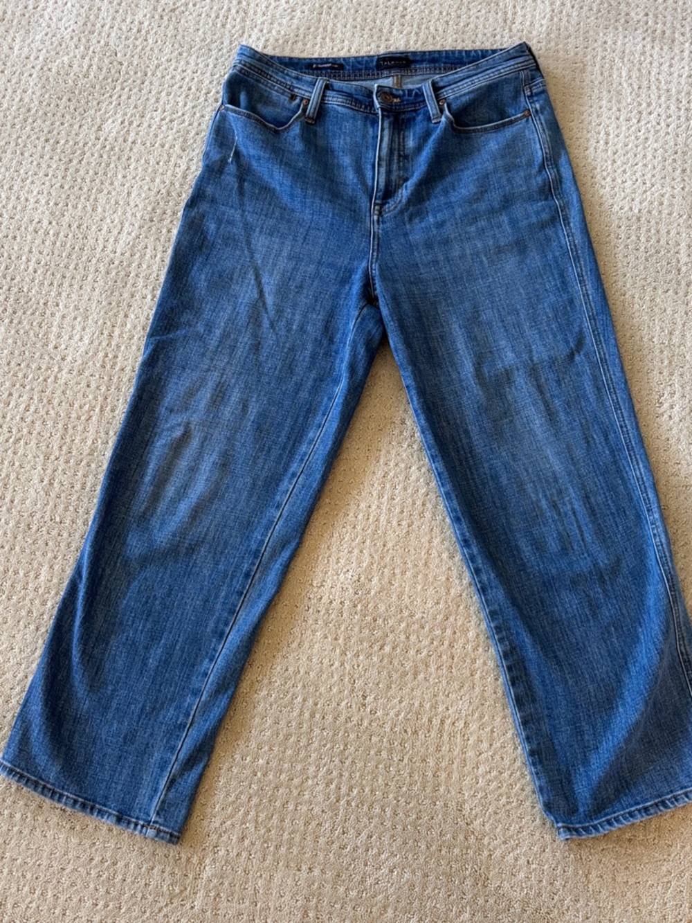 Talbots Mid-Blue Wide-Leg Jeans for Women